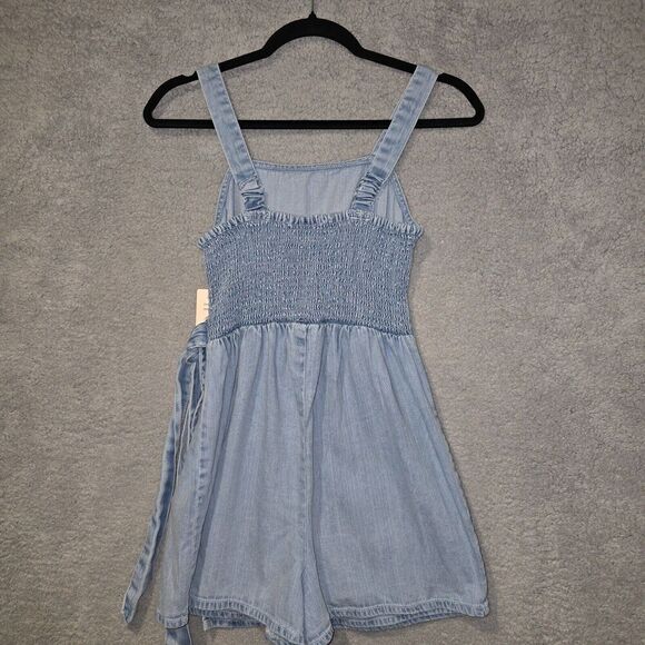 Sincerely Jules Denim Romper Blue Sz S Girly Cute Y2k - Picture 6 of 9